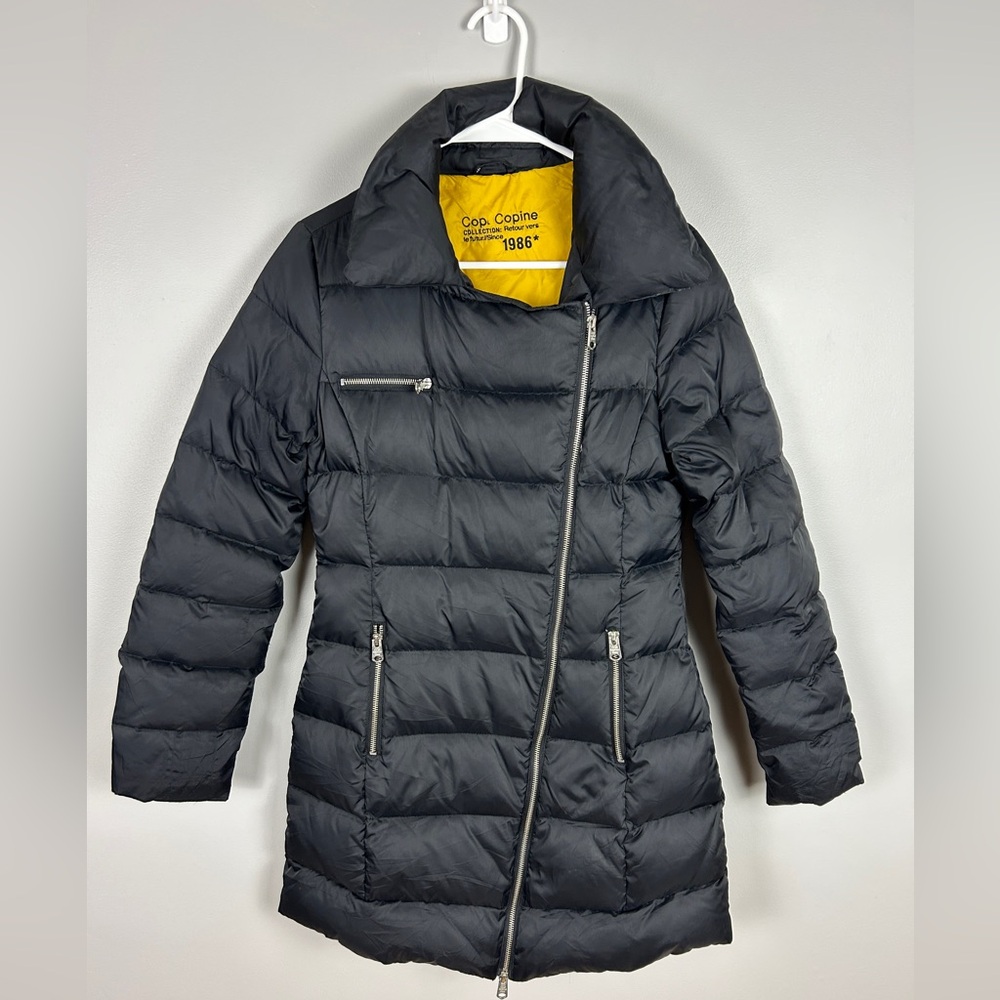Cop. Copine Down Puffer Coat Small Long Line Black Women's‎ Winter Snow